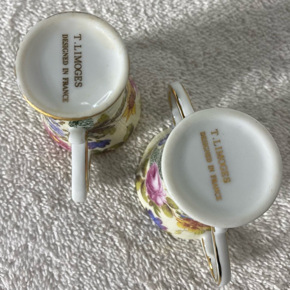Vintage T. Limoges Casa Elite Miniature Porcelain Creamer & Sugar Bowl Set - Picture 3 of 13
